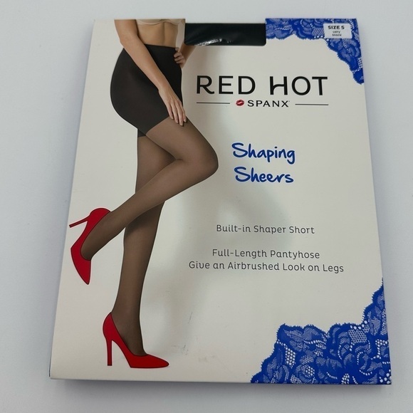 RED HOT SPANX — Shaping Sheers Built-in Shaper Short Full-Length Pantyhose - Picture 1 of 2
